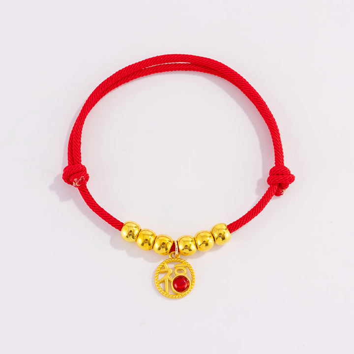 Buddha Stones Collare regolabile per cani e gatti con perline rosse e scritta Yuanbao Fu, simbolo di protezione per animali domestici. - image 10