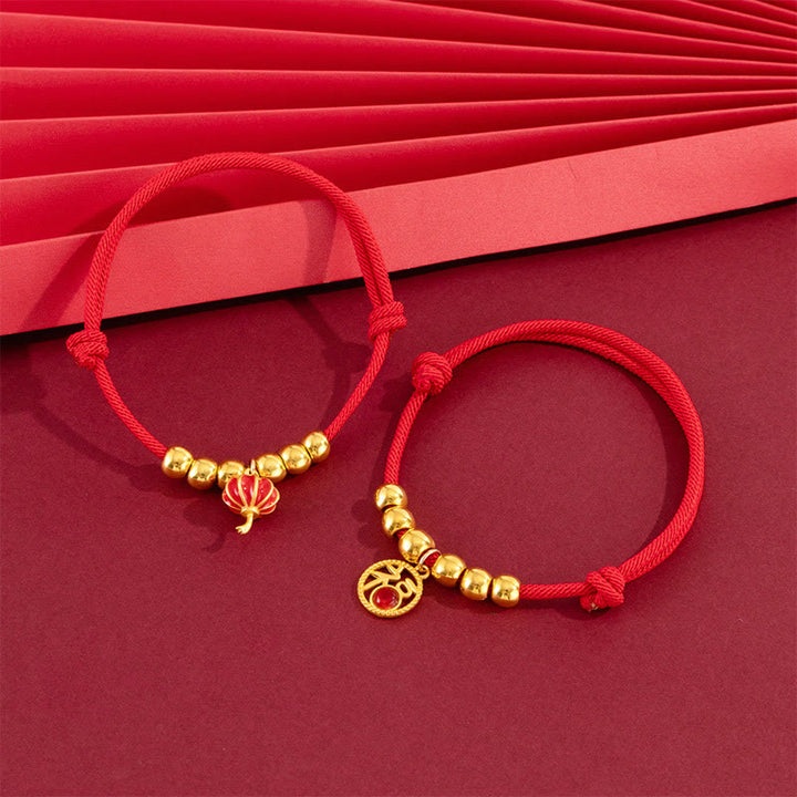 Buddha Stones Collare regolabile per cani e gatti con perline rosse e scritta Yuanbao Fu, simbolo di protezione per animali domestici. - image 13
