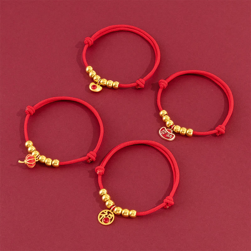 Buddha Stones Collare regolabile per cani e gatti con perline rosse e scritta Yuanbao Fu, simbolo di protezione per animali domestici. - image 19