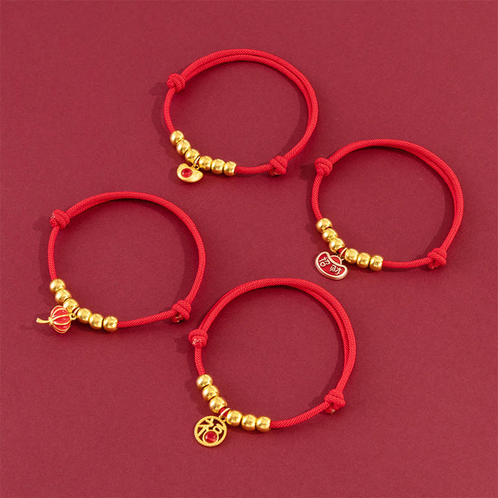 Buddha Stones Collare regolabile per cani e gatti con perline rosse e scritta Yuanbao Fu, simbolo di protezione per animali domestici. - image 19