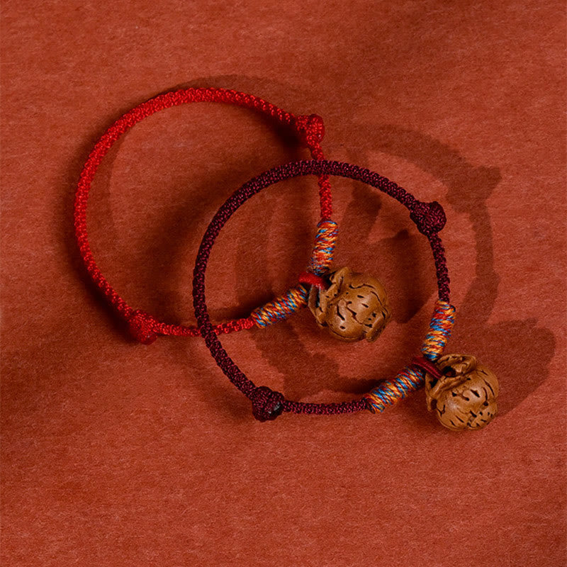 Buddha Stones Collare per cani e gatti con cordino intrecciato rosso pesca, regolabile e resistente. - image 18