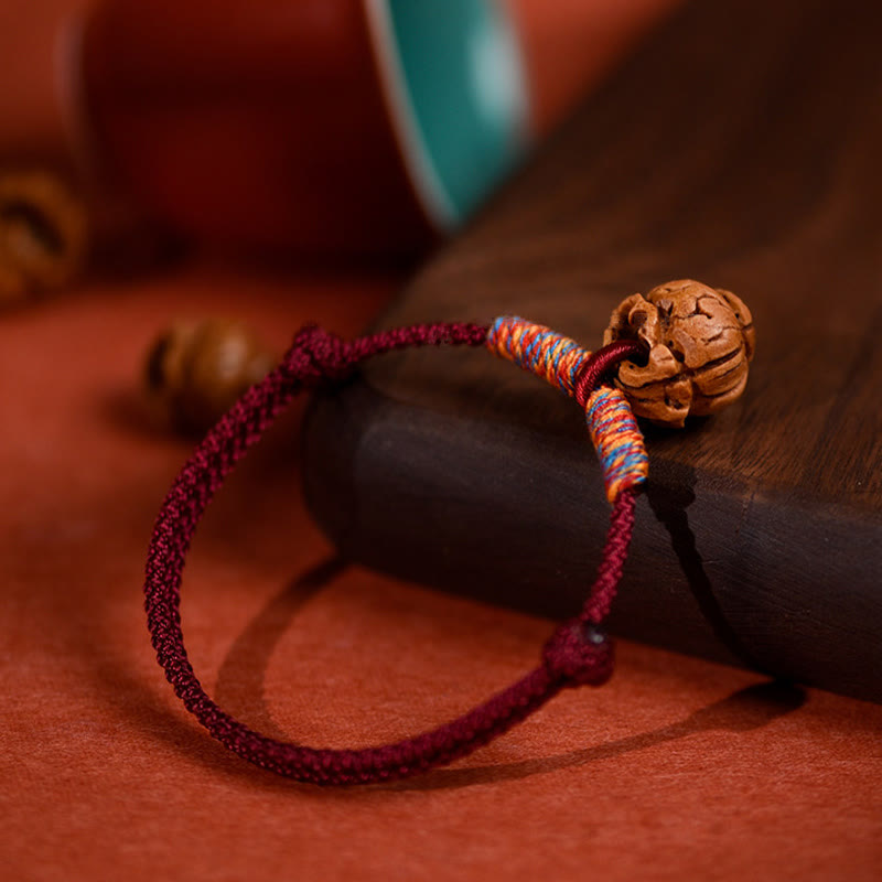 Buddha Stones Collare per cani e gatti con cordino intrecciato rosso pesca, regolabile e resistente. - image 17