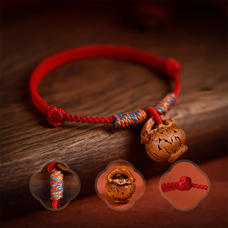 Buddha Stones Collare per cani e gatti con cordino intrecciato rosso pesca, regolabile e resistente. - image 7