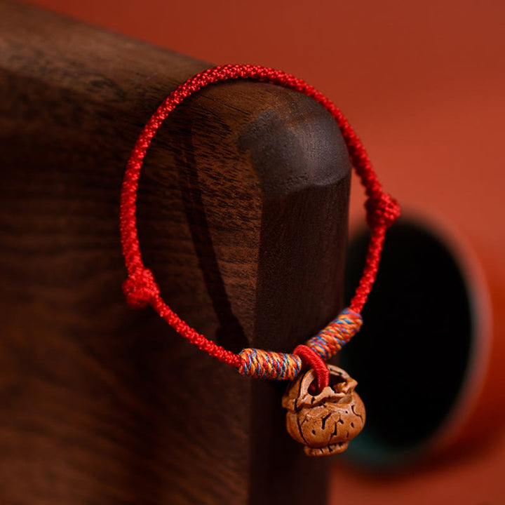 Buddha Stones Collare per cani e gatti con cordino intrecciato rosso pesca, regolabile e resistente. - image 9