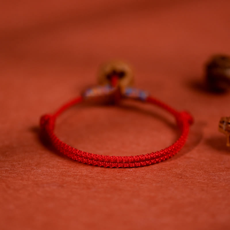 Buddha Stones Collare per cani e gatti con cordino intrecciato rosso pesca, regolabile e resistente. - image 10