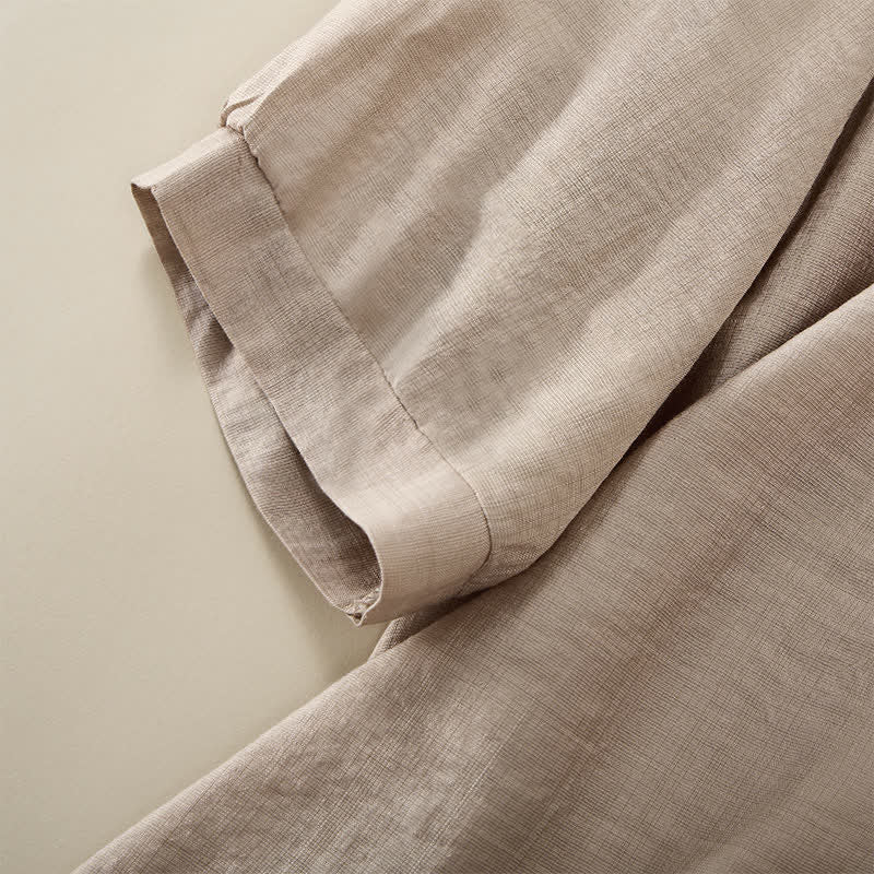 Buddha Stones T-shirt da donna primaverile in cotone e lino con ricami e maniche a tre quarti, stile boho. - image 24