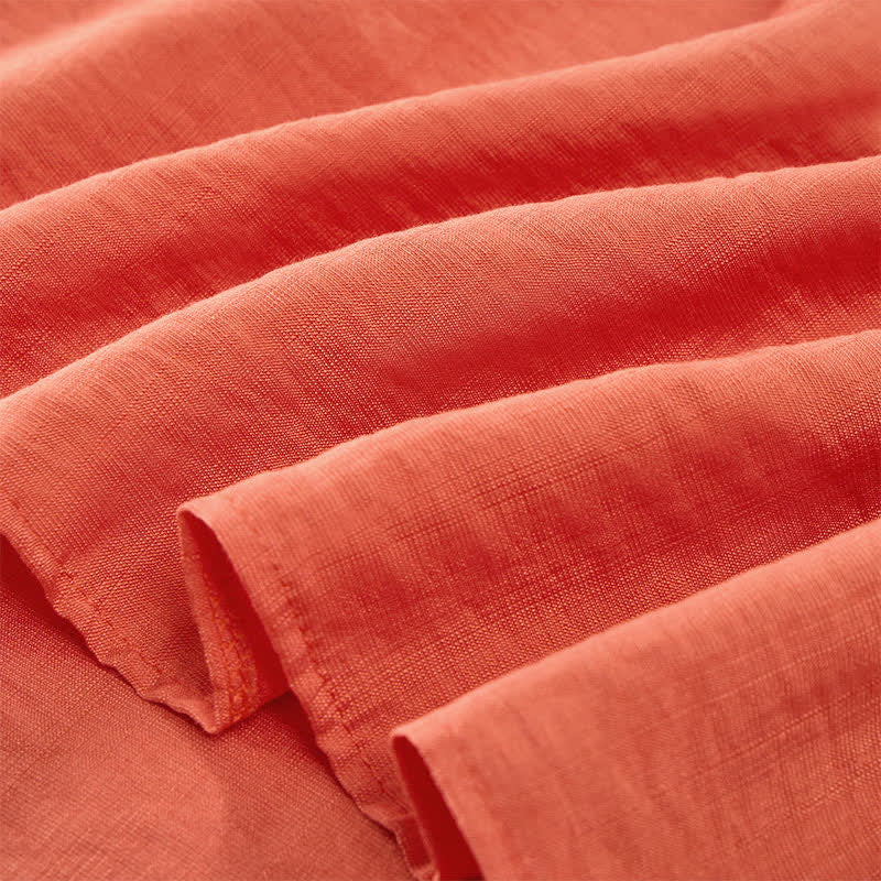 Buddha Stones T-shirt da donna primaverile in cotone e lino con ricami e maniche a tre quarti, stile boho. - image 6