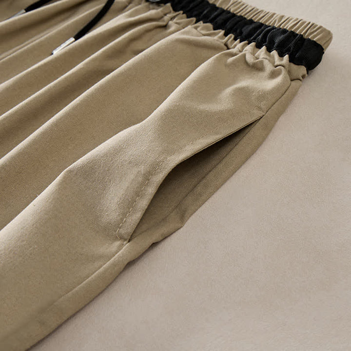 Buddha Stones Pantaloni da donna a gamba larga, corti, in cotone, con coulisse e tasche, ideali per il tragitto casa-lavoro. - image 7