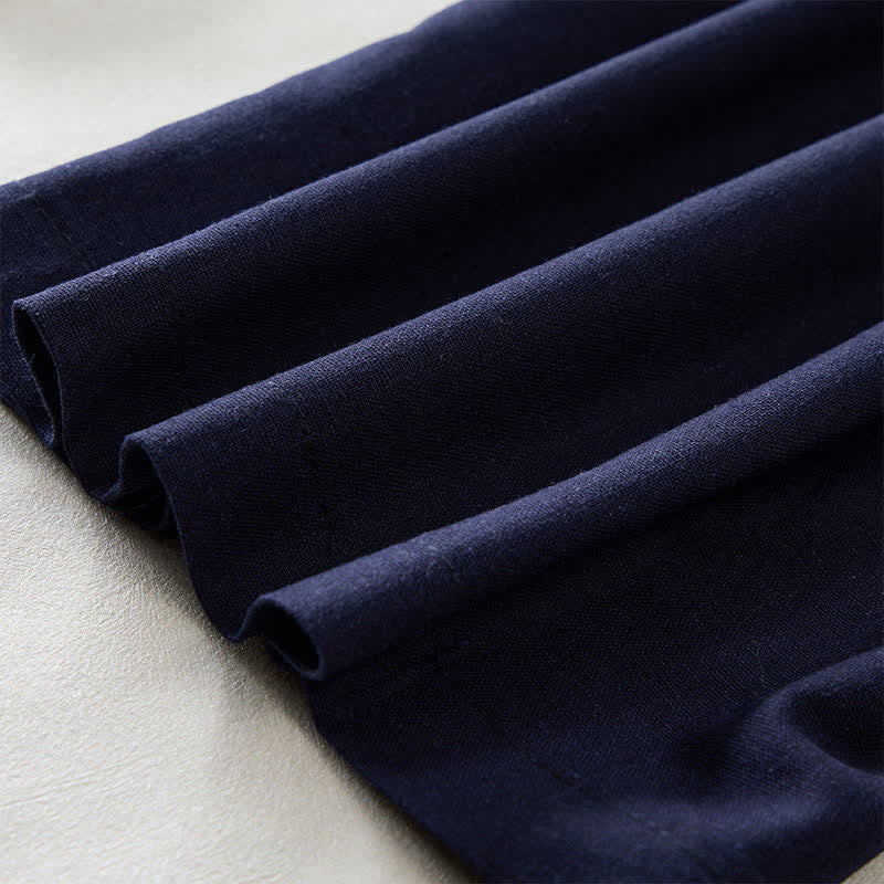 Buddha Stones Pantaloni da donna a gamba larga, corti, in cotone, con coulisse e tasche, ideali per il tragitto casa-lavoro. - image 14