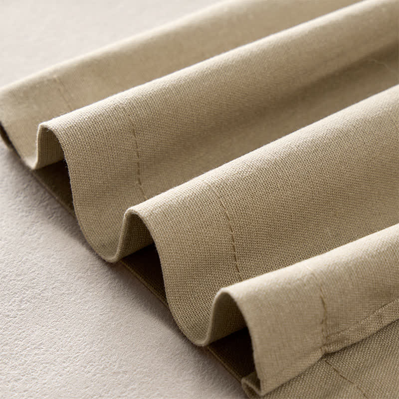 Buddha Stones Pantaloni da donna a gamba larga, corti, in cotone, con coulisse e tasche, ideali per il tragitto casa-lavoro. - image 8