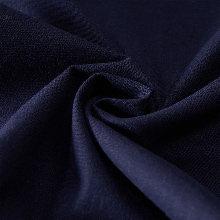 Buddha Stones Pantaloni da donna a gamba larga, corti, in cotone, con coulisse e tasche, ideali per il tragitto casa-lavoro. - image 15