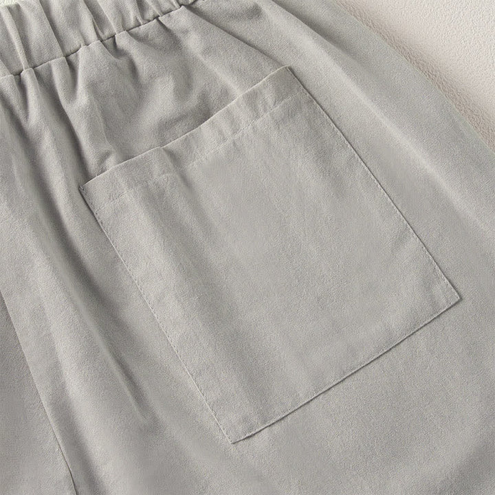 Buddha Stones Pantaloni da donna estivi affusolati con orlo rifinito in pizzo, tinta unita, con tasche. - image 13