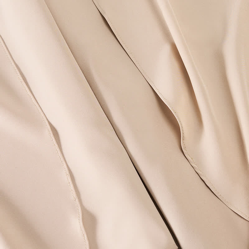 Buddha Stones Eleganti pantaloni da donna a gamba larga, a vita alta, con spacco laterale e coulisse, modello a fiocco. - image 8