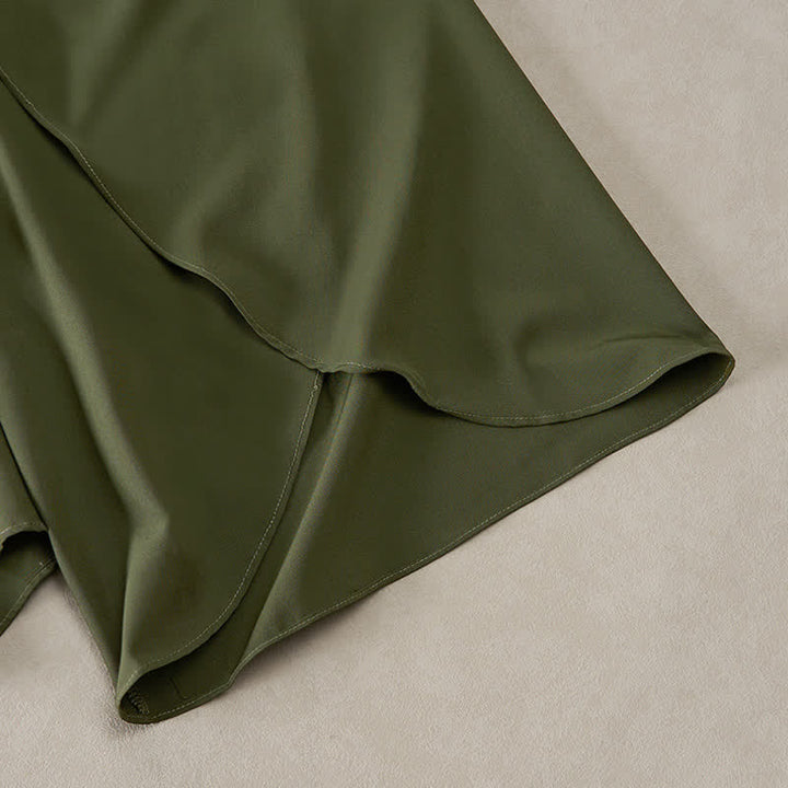 Buddha Stones Eleganti pantaloni da donna a gamba larga, a vita alta, con spacco laterale e coulisse, modello a fiocco. - image 4