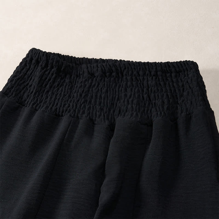 Buddha Stones Pantaloni da donna estivi a gamba larga, lunghi fino alla caviglia, con vita alta elasticizzata. - image 6