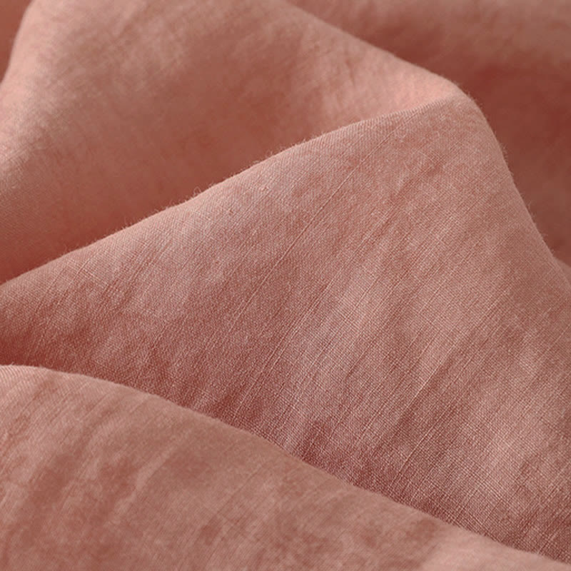 Buddha Stones Camicia estiva da donna con colletto alla coreana, bottoni ricamati e maniche a tre quarti. - image 13