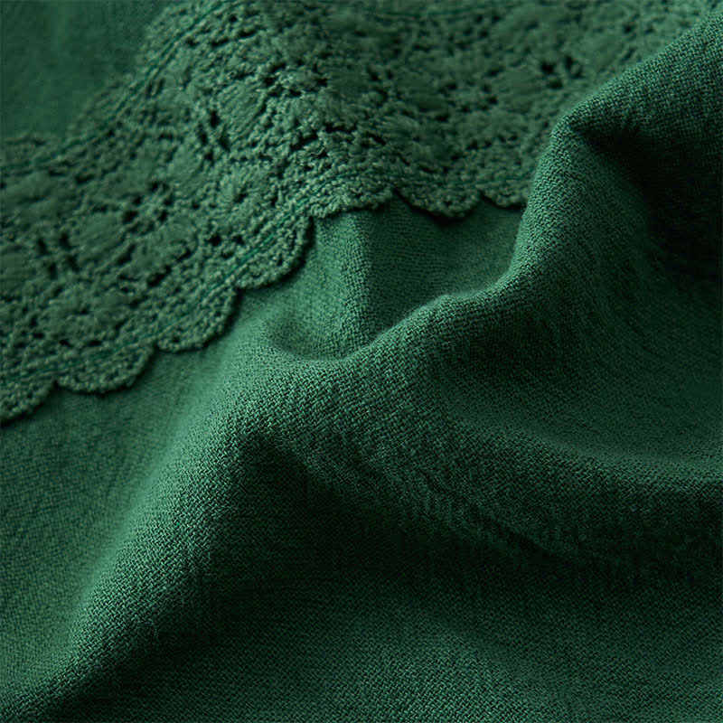 Buddha Stones Pantaloni capri da donna a vita alta, affusolati, con design retrò in pizzo e patchwork, con tasche, perfetti per l'estate. - image 12