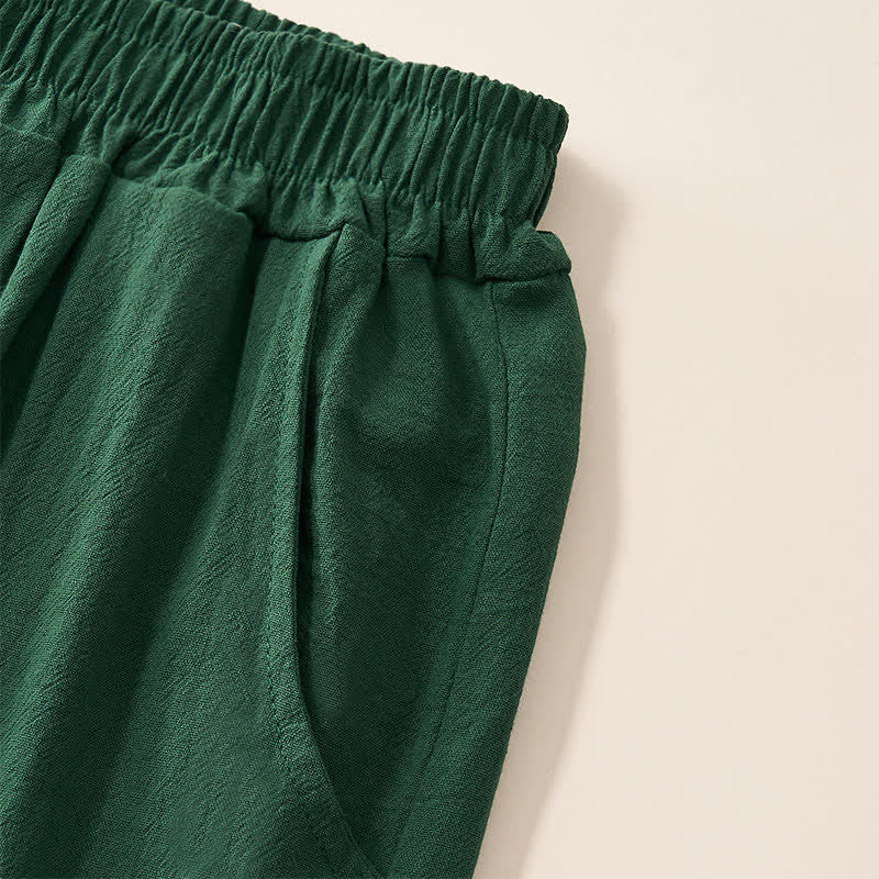 Buddha Stones Pantaloni capri da donna a vita alta, affusolati, con design retrò in pizzo e patchwork, con tasche, perfetti per l'estate. - image 10