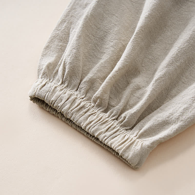 Buddha Stones Pantaloni capri da donna a vita alta, affusolati, con design retrò in pizzo e patchwork, con tasche, perfetti per l'estate. - image 6