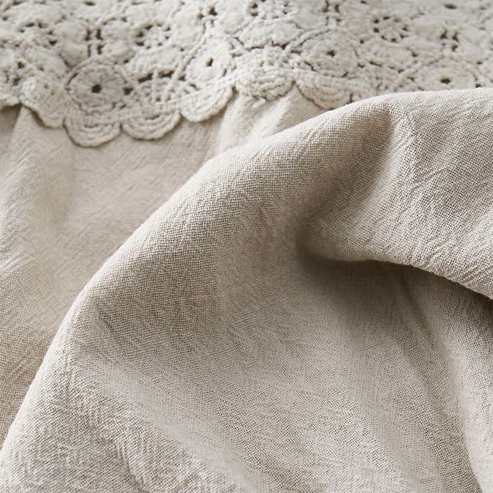 Buddha Stones Pantaloni capri da donna a vita alta, affusolati, con design retrò in pizzo e patchwork, con tasche, perfetti per l'estate. - image 4