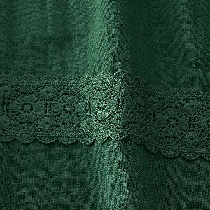 Buddha Stones Pantaloni capri da donna a vita alta, affusolati, con design retrò in pizzo e patchwork, con tasche, perfetti per l'estate. - image 11