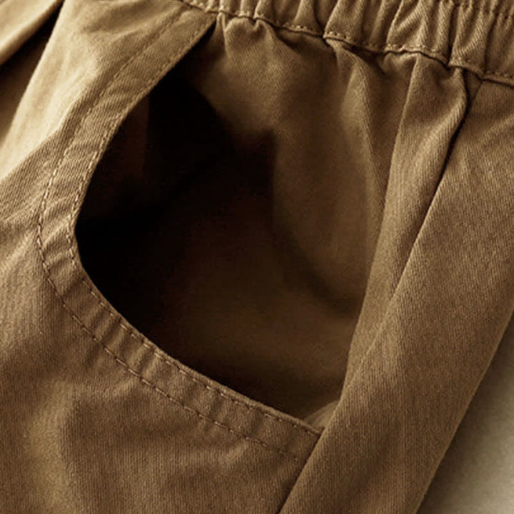 Buddha Stones Pantaloni corti da donna estivi in ​​cotone con elastico in vita e tasche. - image 4