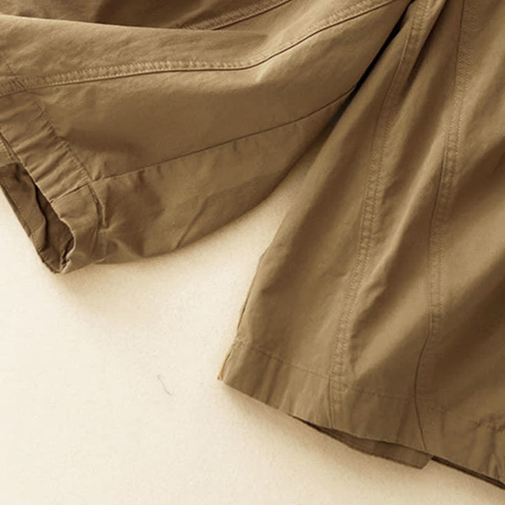 Buddha Stones Pantaloni corti da donna estivi in ​​cotone con elastico in vita e tasche. - image 6