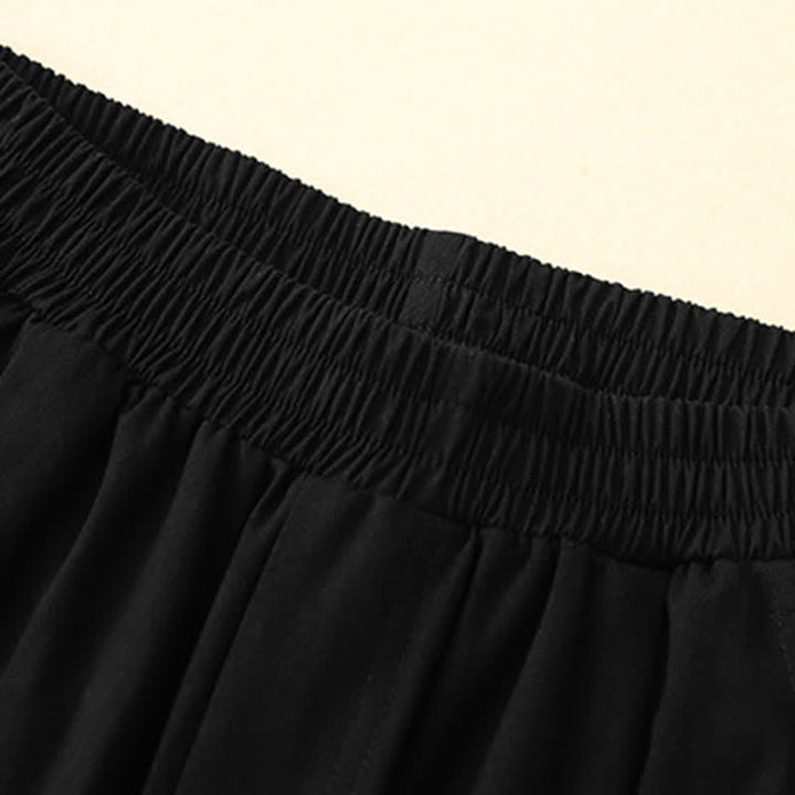 Buddha Stones Pantaloni corti da donna estivi in ​​cotone con elastico in vita e tasche. - image 10