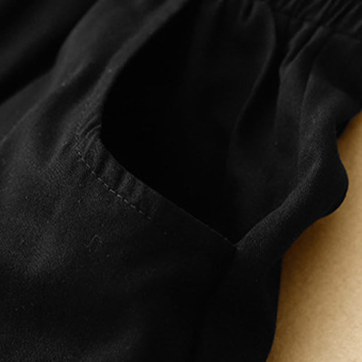 Buddha Stones Pantaloni corti da donna estivi in ​​cotone con elastico in vita e tasche. - image 12