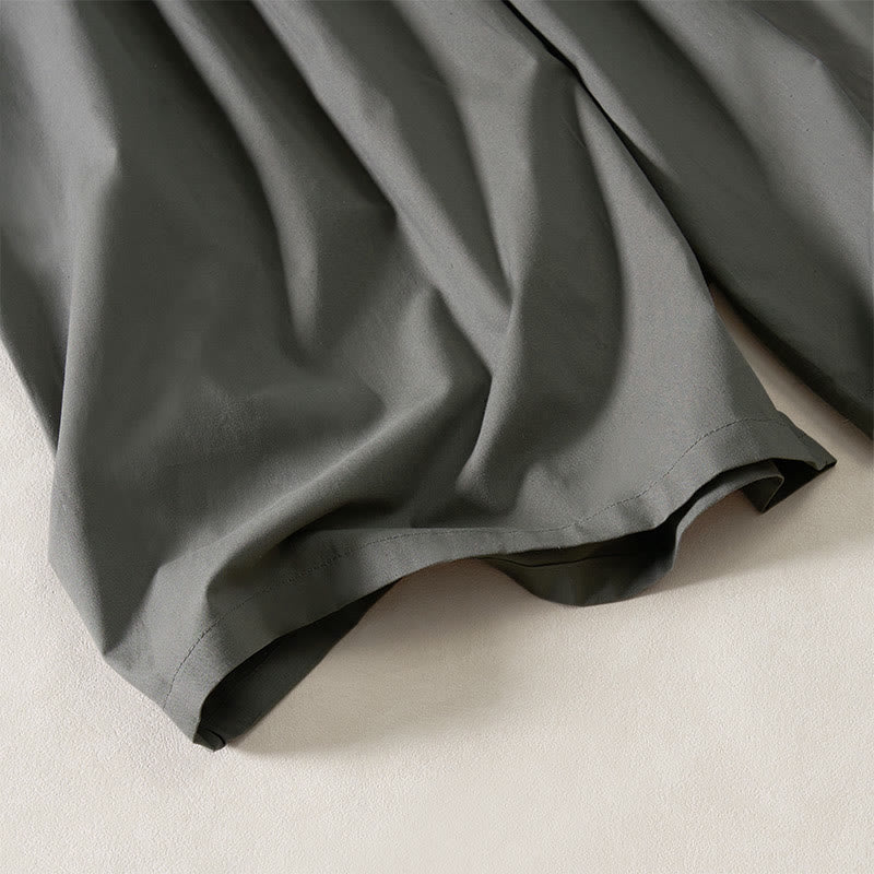 Buddha Stones Pantaloni estivi da donna a gamba larga, corti, con pieghe e elastico in vita, con tasche. - image 13