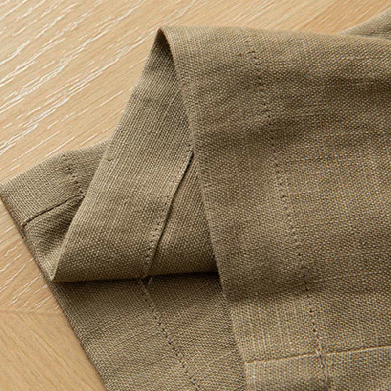 Buddha Stones Pantaloni lunghi da donna primaverili a gamba larga con vita alta elasticizzata e tasche laterali - image 11