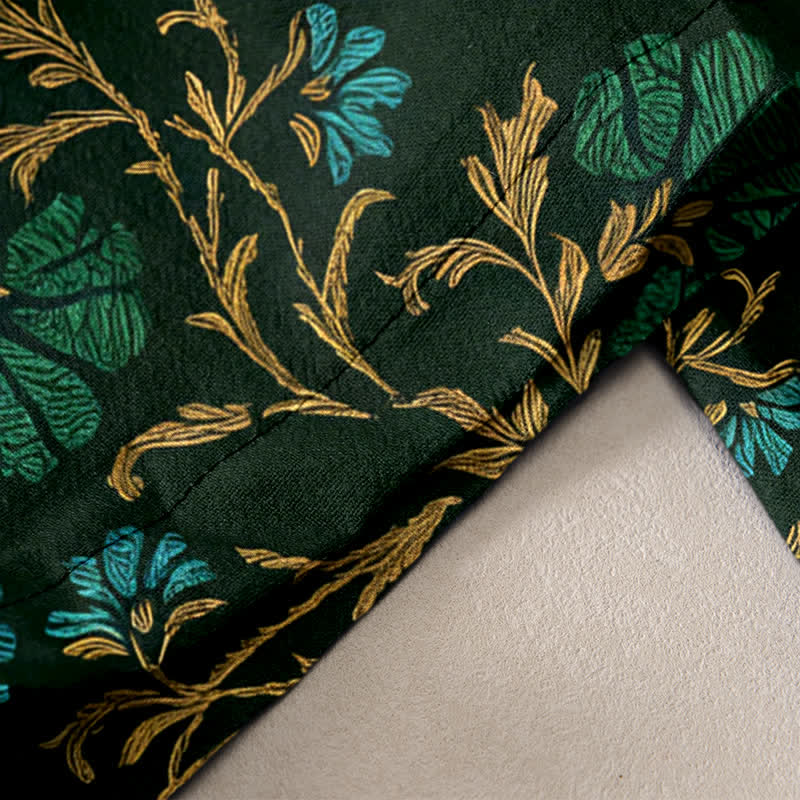 Buddha Stones Pantaloni da donna in cotone con coulisse in vita e tasche, modello Flowersl Vine. - image 2