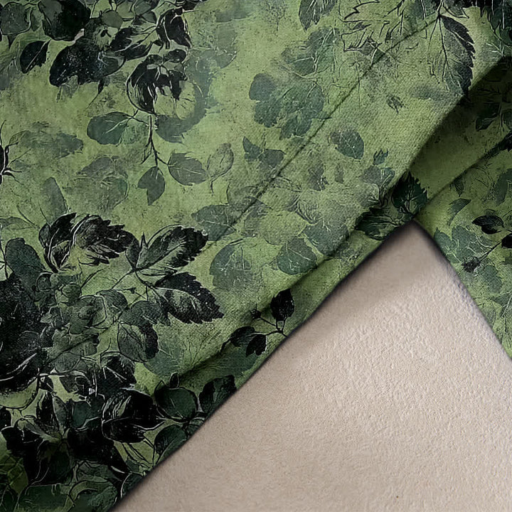 Buddha Stones Pantaloni da donna in puro cotone con motivo a rose, elastico in vita e coulisse, con tasche. - image 2