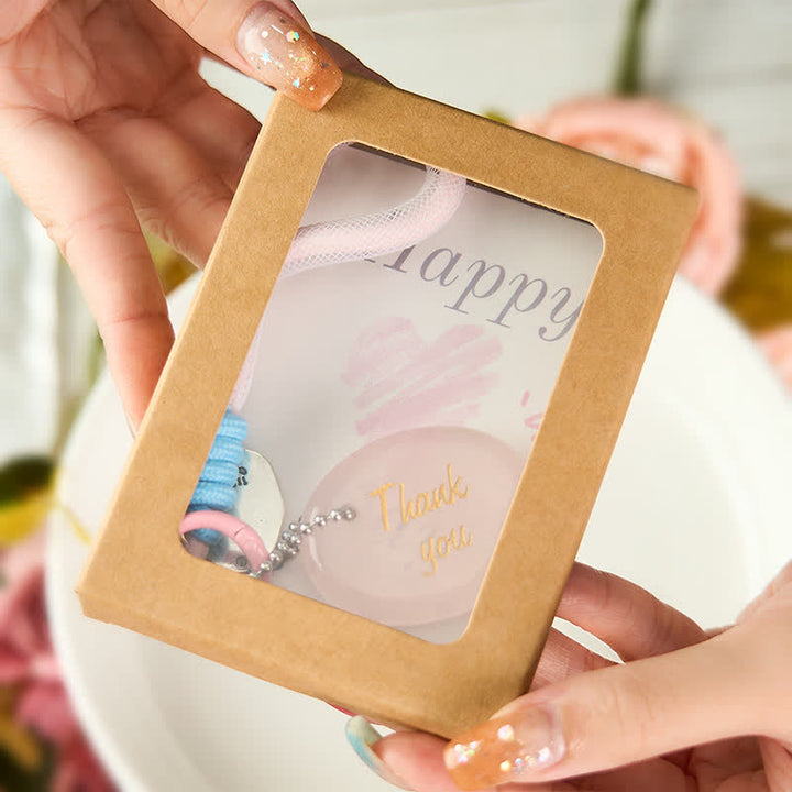 Buddha Stones Portachiavi con ciondolo decorativo in quarzo rosa naturale, ideale per la guarigione. Regalo di ringraziamento - image 3