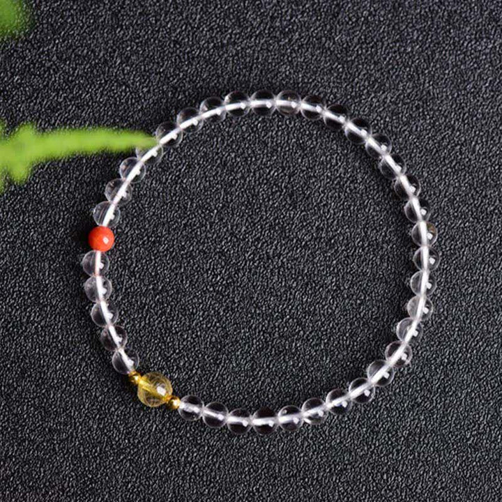 Buddha Stones Bracciale in quarzo trasparente naturale - image 2