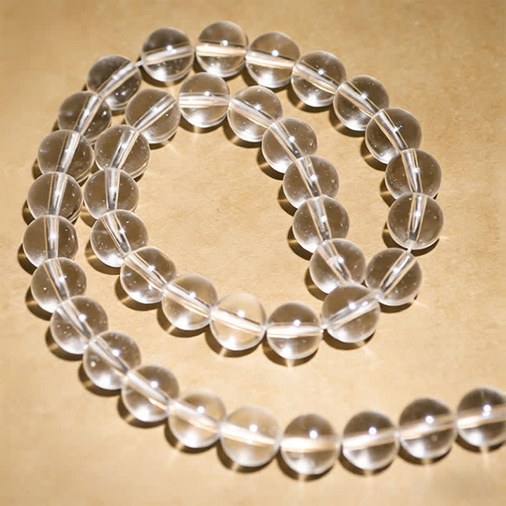 Buddha Stones Mala di protezione con 108 perle di quarzo trasparente - image 10