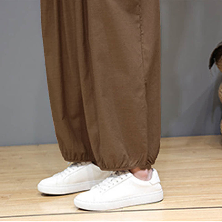 Buddha Stones Pantaloni harem da uomo corti con elastico in vita e tasche, stile Summer Zen. - image 27