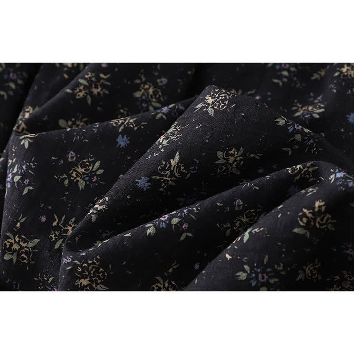 Buddha Stones Gonna da donna con elastico in vita e orlo a balze, fantasia floreale. - image 11