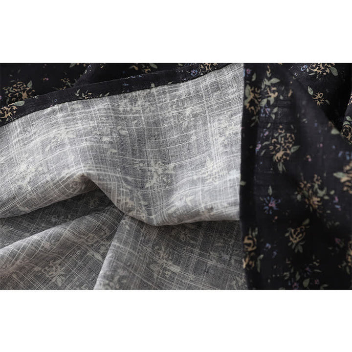 Buddha Stones Gonna da donna con elastico in vita e orlo a balze, fantasia floreale. - image 9