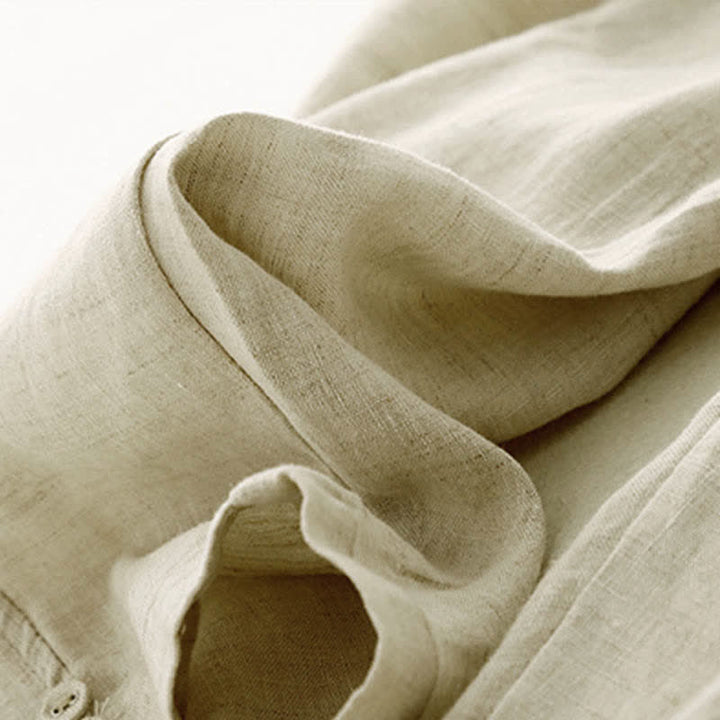 Buddha Stones Pantaloni estivi da donna in lino, affusolati e con tasche - image 15