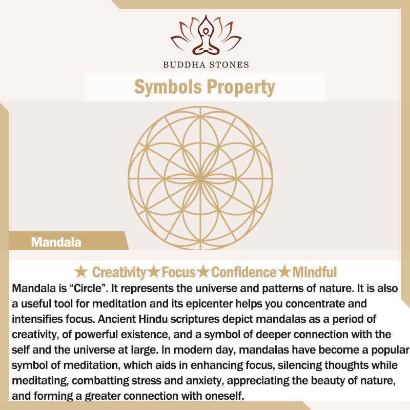Buddha Stones Decorazione murale rotonda con mandala, simbolo di consapevolezza e ricchezza, in ferro e metallo. - image 15
