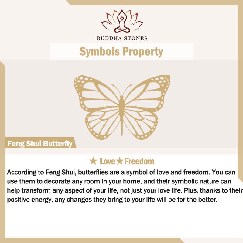 Buddha Stones Braccialetto "Amore" con farfalla in rame e cinabro - image 5