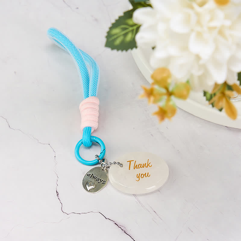 Buddha Stones Regalo di ringraziamento: portachiavi con protezione in quarzo trasparente naturale e cristallo bianco, decorazione da appendere. - image 1