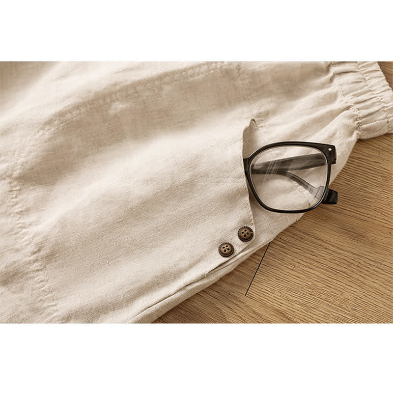 Buddha Stones Gonna da donna primaverile casual con coulisse e tasche, tinta unita. - image 2