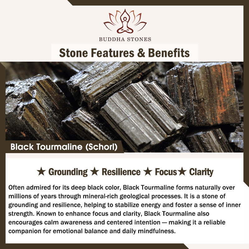 Buddha Stones Braccialetto portafortuna con tormalina nera e design a forma di animale zodiacale. - image 1