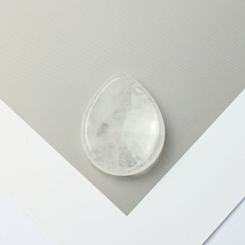 Buddha Stones a forma di goccia, pietra protettiva antistress, decorazione in cristallo 45*35*8mm - Quarzo trasparente - 45*35*8mm - image 1