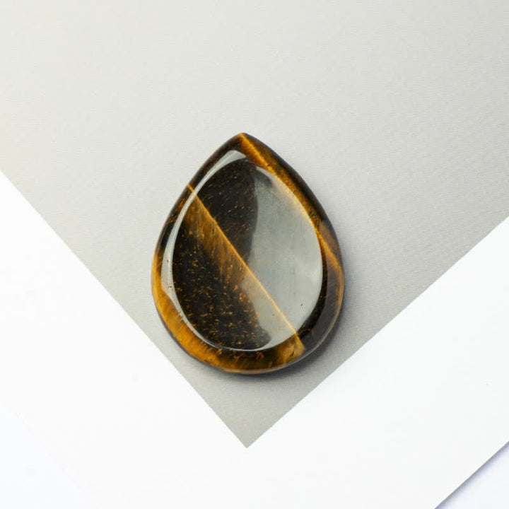 Buddha Stones Pietra protettiva antistress a forma di goccia, decorazione in cristallo 34*26*7,8 cm - Occhio di tigre naturale (il colore può variare) - 34*26*7,8 mm - image 9