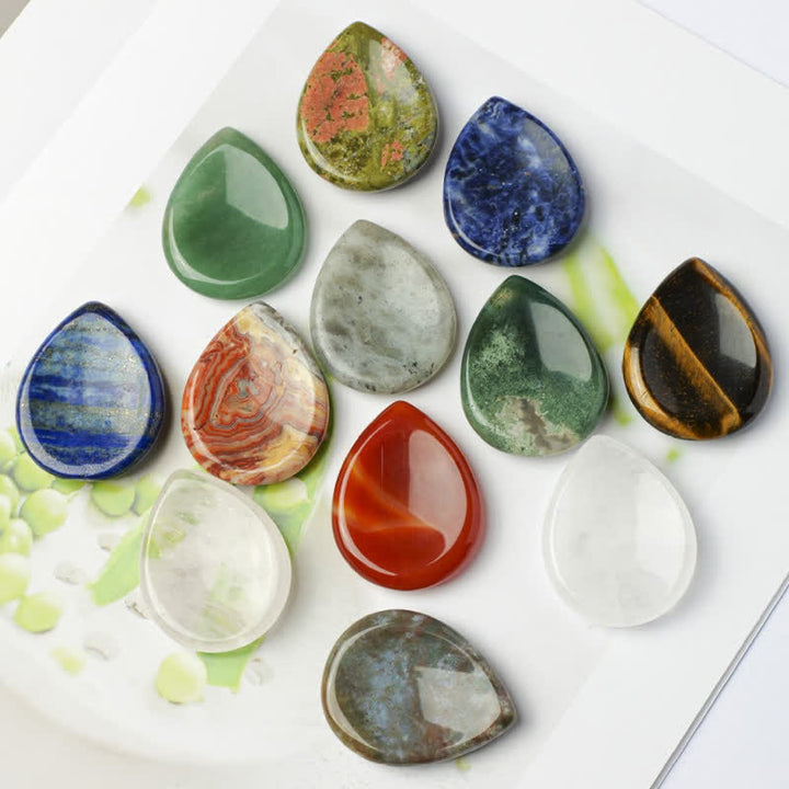 Buddha Stones Pietra protettiva antistress a forma di goccia, decorazione in cristallo 34*26*7,8 cm - image 32