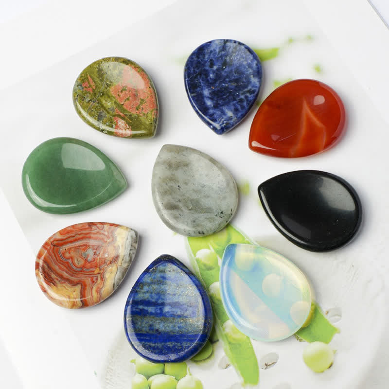 Buddha Stones a forma di goccia, pietra protettiva antistress, decorazione in cristallo 45*35*8mm - image 0