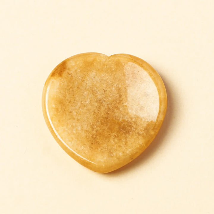 Buddha Stones Pietra portafortuna a forma di cuore, opale, quarzo rosa, cristallo motivazionale, 4*4*0,7 cm - Topazio naturale (il colore può variare) - 4*4*0,7 cm - image 7